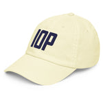 IOP Isle of Palms South Carolina Pastel Embroidered Navy Thread Hat