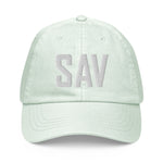 SAV Airport Code Pastel Savannah Georgia Hilton Head Island South Carolina Embroidered Dad Hat