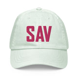 SAV Airport Code Pastel Savannah Georgia Hilton Head Island South Carolina Embroidered Dad Hat