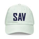 SAV Airport Code Pastel Savannah Georgia Hilton Head Island South Carolina Embroidered Dad Hat