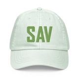 SAV Airport Code Pastel Savannah Georgia Hilton Head Island South Carolina Embroidered Dad Hat