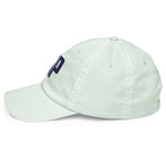 IOP Isle of Palms South Carolina Pastel Embroidered Navy Thread Hat