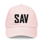 SAV Airport Code Pastel Savannah Georgia Hilton Head Island South Carolina Embroidered Dad Hat