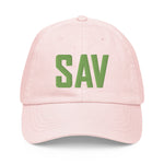 SAV Airport Code Pastel Savannah Georgia Hilton Head Island South Carolina Embroidered Dad Hat