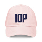 IOP Isle of Palms South Carolina Pastel Embroidered Navy Thread Hat