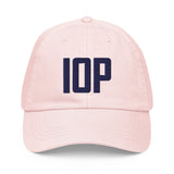 IOP Isle of Palms South Carolina Pastel Embroidered Navy Thread Hat