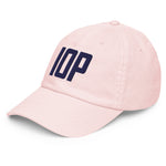 IOP Isle of Palms South Carolina Pastel Embroidered Navy Thread Hat