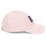 IOP Isle of Palms South Carolina Pastel Embroidered Navy Thread Hat