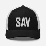 SAV Airport Code Embroidered Trucker Hat