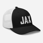 JAX Airport Code Embroidered Trucker Hat Jacksonville Florida Snapback