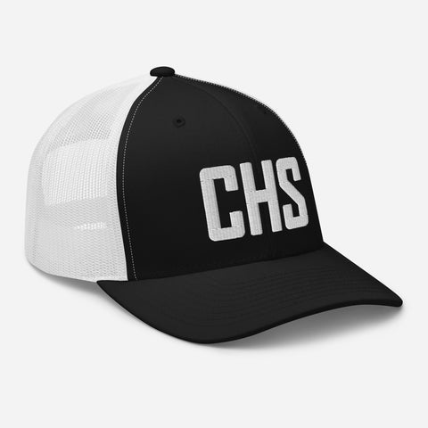 CHS Airport Code Embroidered Trucker Hat South Carolina Charleston SC Snapback