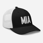 MIA Airport Code Embroidered Trucker Hat Miami Florida Snapback