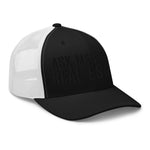 Ask Me About Real Estate Embroidered Trucker Hat | Black Thread