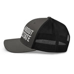 Ask Me About Real Estate Embroidered Trucker Hat | White Thread