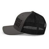 Ask Me About Real Estate Embroidered Trucker Hat | Black Thread