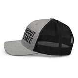 Ask Me About Real Estate Embroidered Trucker Hat | Black Thread