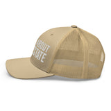 Ask Me About Real Estate Embroidered Trucker Hat | White Thread