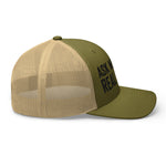 Ask Me About Real Estate Embroidered Trucker Hat | Black Thread