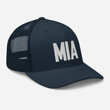 MIA Airport Code Embroidered Trucker Hat Miami Florida Snapback