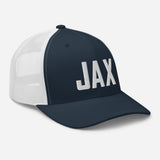 JAX Airport Code Embroidered Trucker Hat Jacksonville Florida Snapback