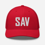 SAV Airport Code Embroidered Trucker Hat