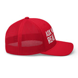 Ask Me About Real Estate Embroidered Trucker Hat | White Thread