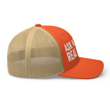 Ask Me About Real Estate Embroidered Trucker Hat | White Thread