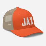 JAX Airport Code Embroidered Trucker Hat Jacksonville Florida Snapback