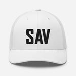 SAV Airport Code Embroidered Trucker Hat