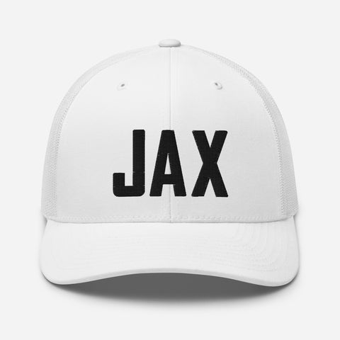 JAX Airport Code Embroidered Trucker Hat Jacksonville Florida Real Estate Housewarming Aviation Flight Attendant Pilot