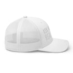 Ask Me About Real Estate Embroidered Trucker Hat | White Thread