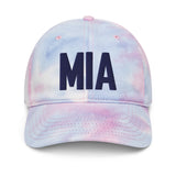 MIA Airport Code Pastel Tie Dye Embroidered Dad Hat Miami Florida