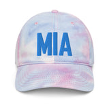 MIA Airport Code Pastel Tie Dye Embroidered Dad Hat Miami Florida