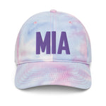 MIA Airport Code Pastel Tie Dye Embroidered Dad Hat Miami Florida