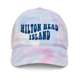 Hilton Head Island South Carolina Embroidered Dad Hat Pastel Tie Dye