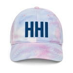 HHI Airport Code Embroidered Dad Hat Pastel Tie Dye Hat Hilton Head Island South Carolina