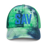 SAV Airport Code Pastel Tie Dye Savannah Georgia Hilton Head Island South Carolina Embroidered Dad Hat