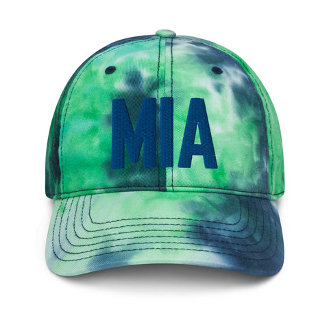 MIA Airport Code Pastel Tie Dye Embroidered Dad Hat Miami Florida