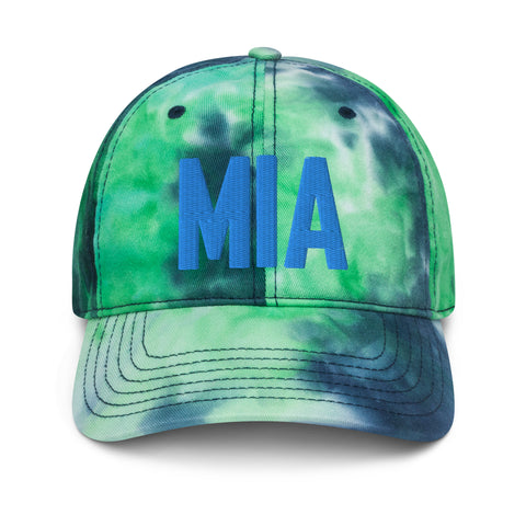 MIA Airport Code Pastel Tie Dye Embroidered Dad Hat Miami Florida