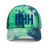 HHH Airport Code Embroidered Dad Pastel Tie Dye Hat Hilton Head Island South Carolina