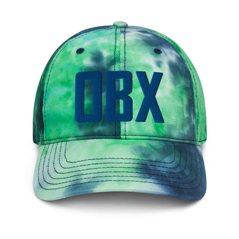 OBX Airport Code Embroidered Dad Hat Pastel Tie Dye Hat Outer Banks North Carolina