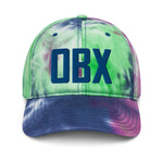 OBX Airport Code Embroidered Dad Hat Pastel Tie Dye Hat Outer Banks North Carolina