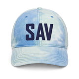 SAV Airport Code Pastel Tie Dye Savannah Georgia Hilton Head Island South Carolina Embroidered Dad Hat