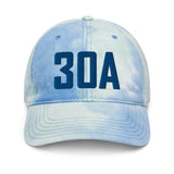 30A Rosemary Beach Florida Embroidered Dad Hat Pastel Tie Dye