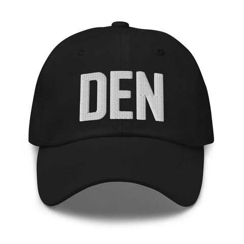 DEN Airport Code Embroidered Dad Hat Denver Colorado Hiking Hat