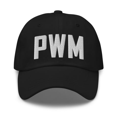 PWM Airport Code Embroidered Dad Hat Portland Maine Hat