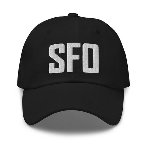 SFO Airport Code Embroidered Dad Hat San Francisco California