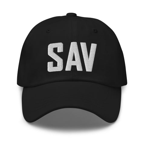 SAV Airport Code Savannah Georgia Hilton Head Island South Carolina Embroidered Dad Hat