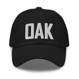 OAK Airport Code Embroidered Dad Hat Oakland California