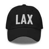 LAX Airport Code Embroidered Dad Hat Los Angeles California